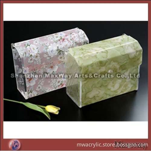 Figured High Grade Acrylic/PMMA Napkin Case/Box with Top
